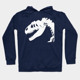 T-Rex Skeleton White Hoodie